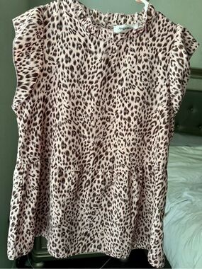 Leopard Print Peplum Top